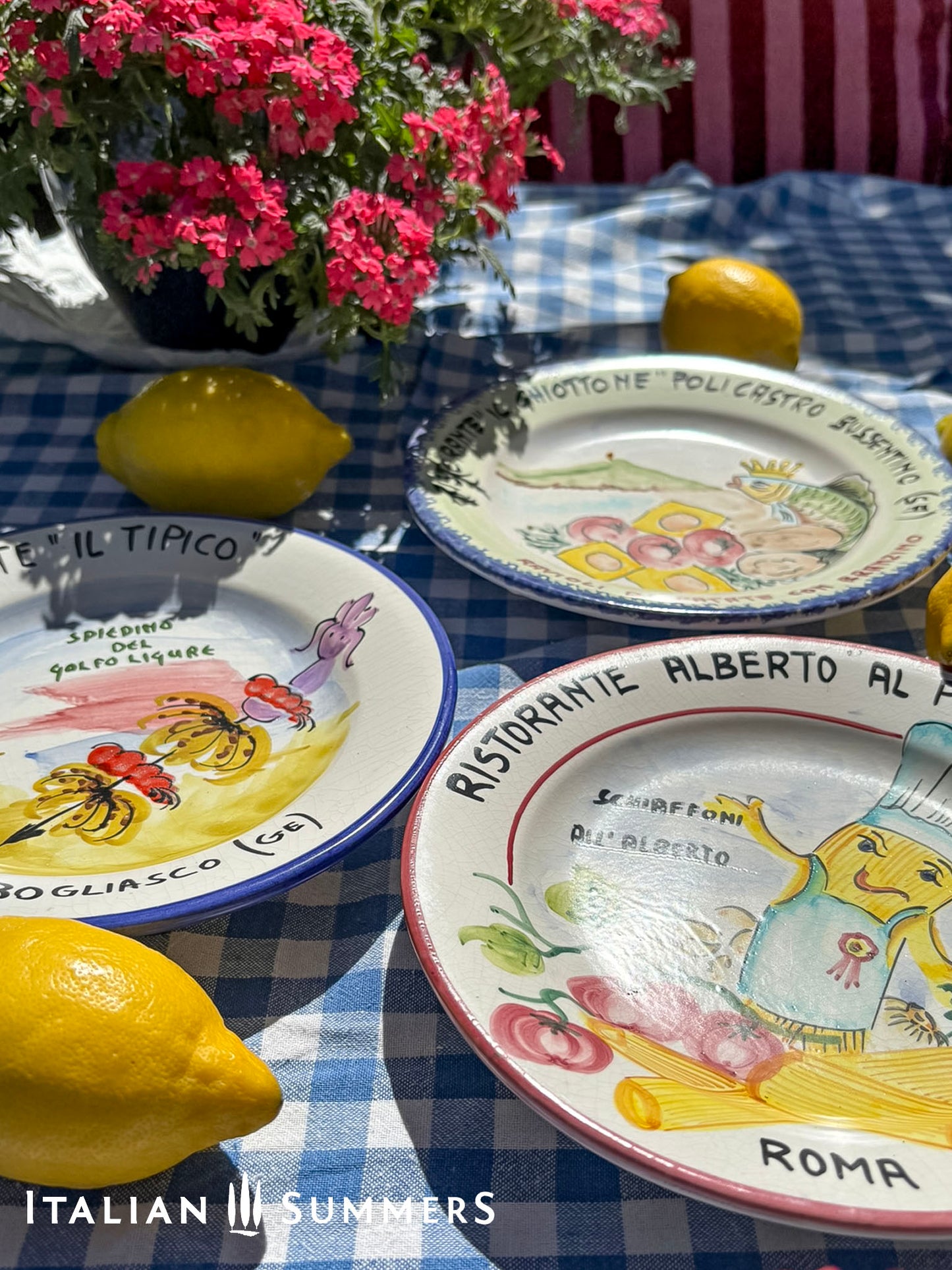 The 1994 "Piatto della Specialità" Collection: A Hand-Painted Culinary Journey Through Italy (Set of 3)
