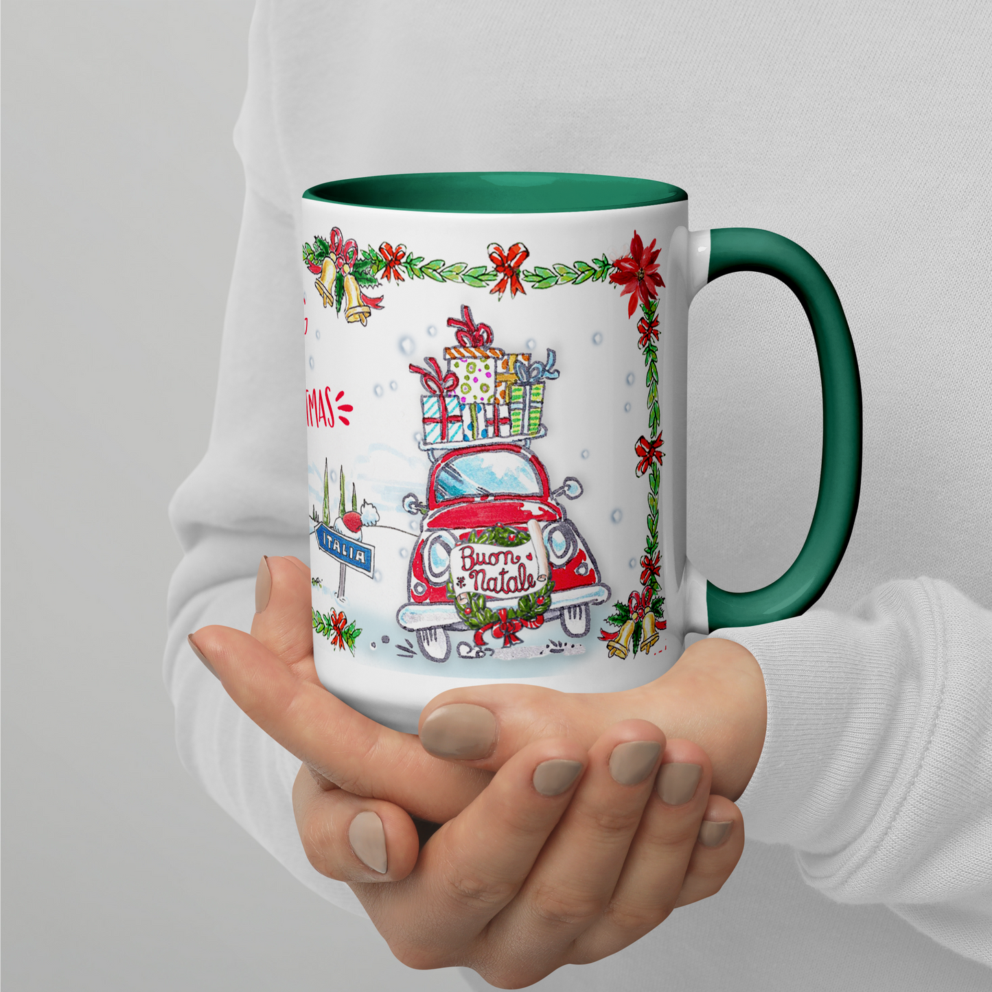 Italy Christmas mug Driving home for Christmas by Italian Summers