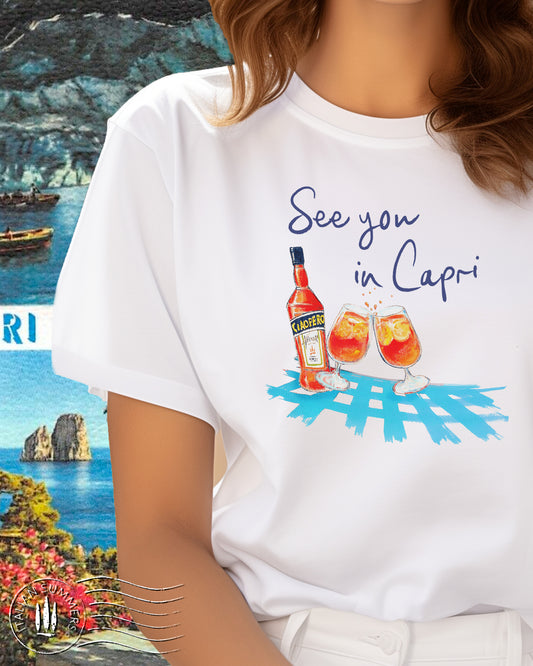 T Shirt See you in CAPRI Italy inspired t-shirt by Italian Summers