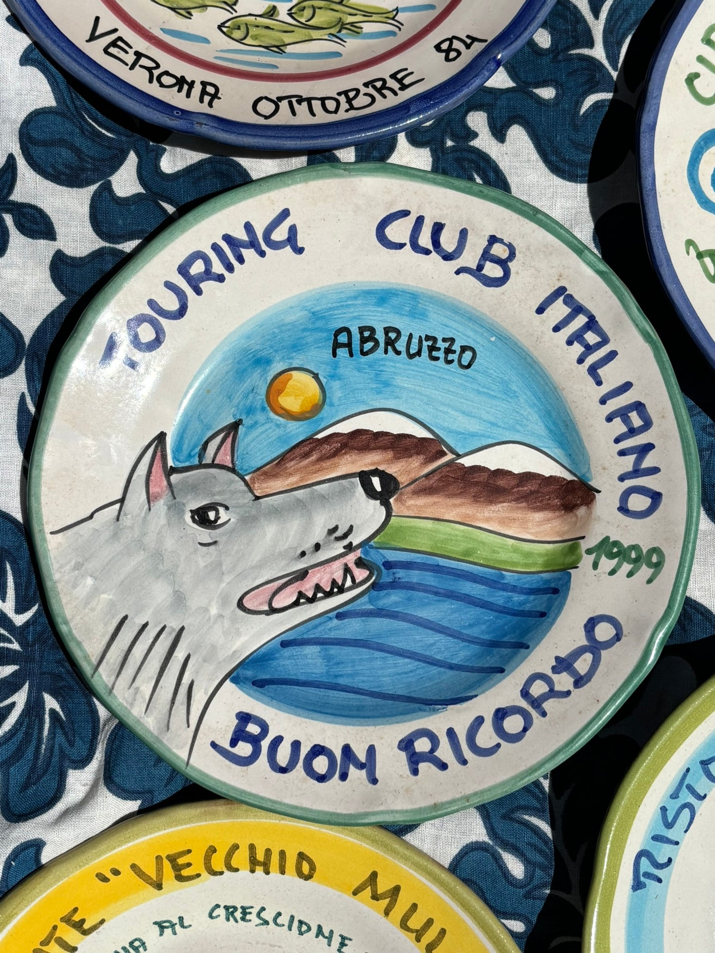 Vintage Italian Restaurant Plates – Authentic Buon Ricordo Ceramics from Vietri sul Mare