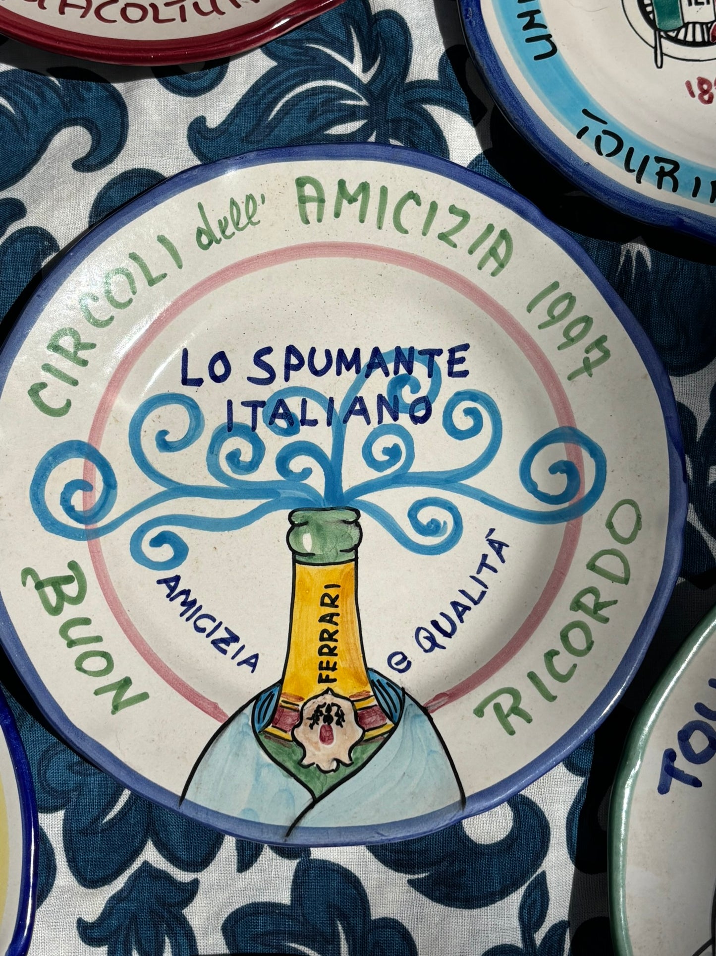 Vintage Italian Restaurant Plates – Authentic Buon Ricordo Ceramics from Vietri sul Mare