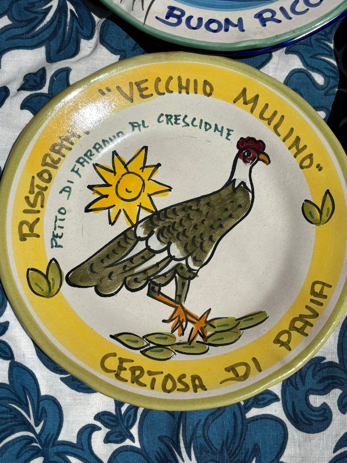 Vintage Italian Restaurant Plates – Authentic Buon Ricordo Ceramics from Vietri sul Mare