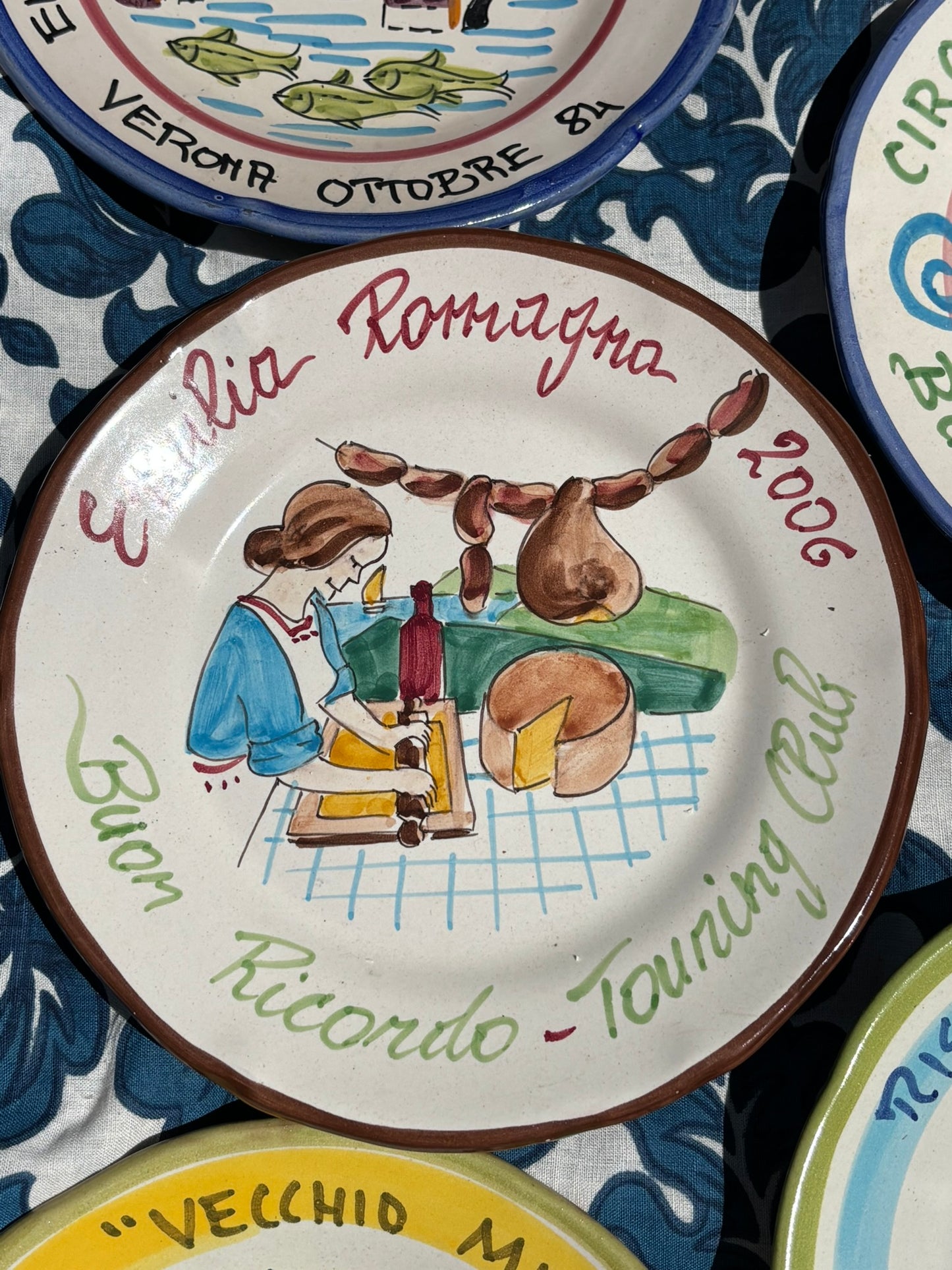Vintage Italian Restaurant Plates – Authentic Buon Ricordo Ceramics from Vietri sul Mare