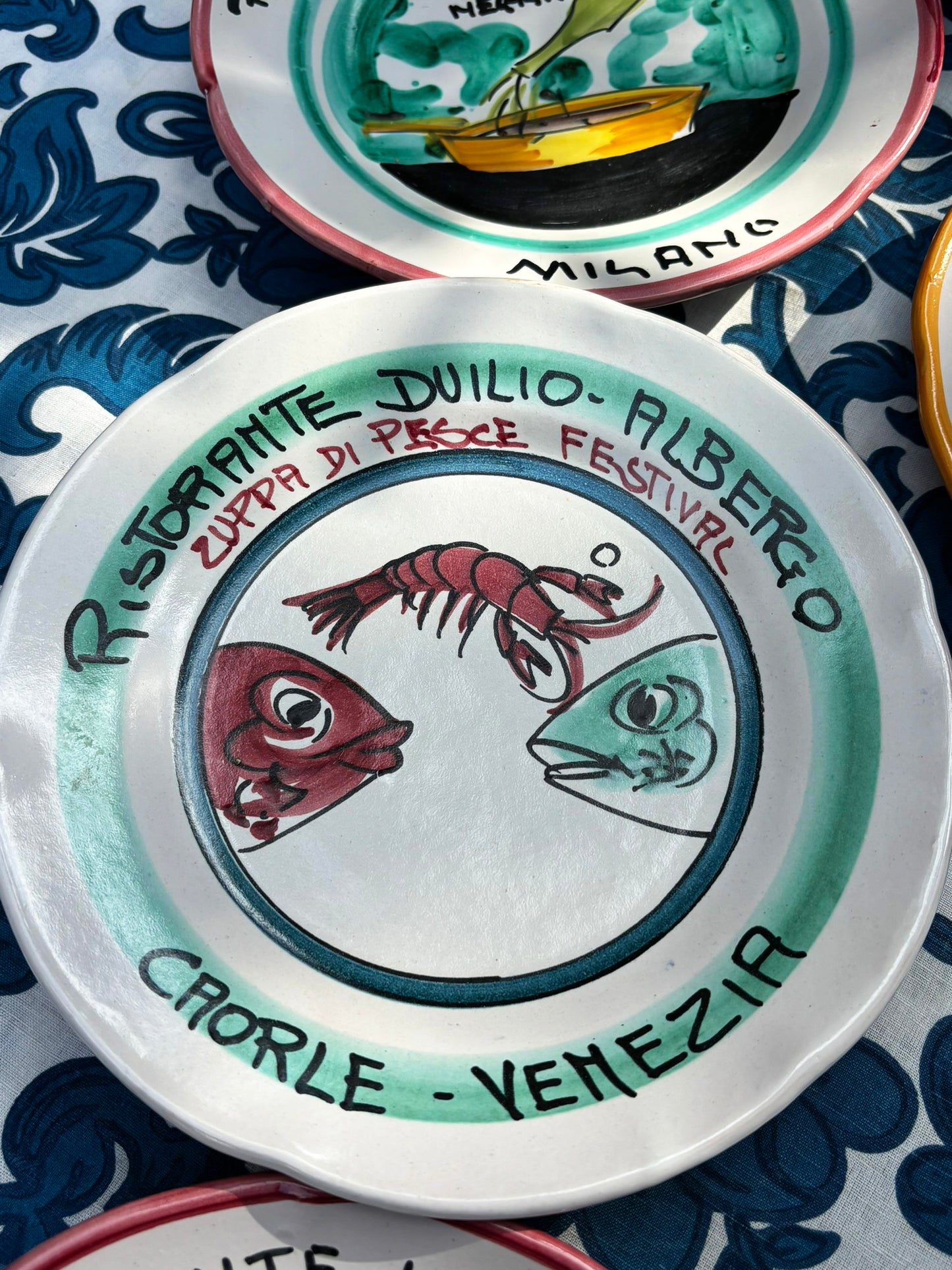 Vintage Italian Restaurant Plates – Authentic Buon Ricordo Ceramics from Vietri sul Mare
