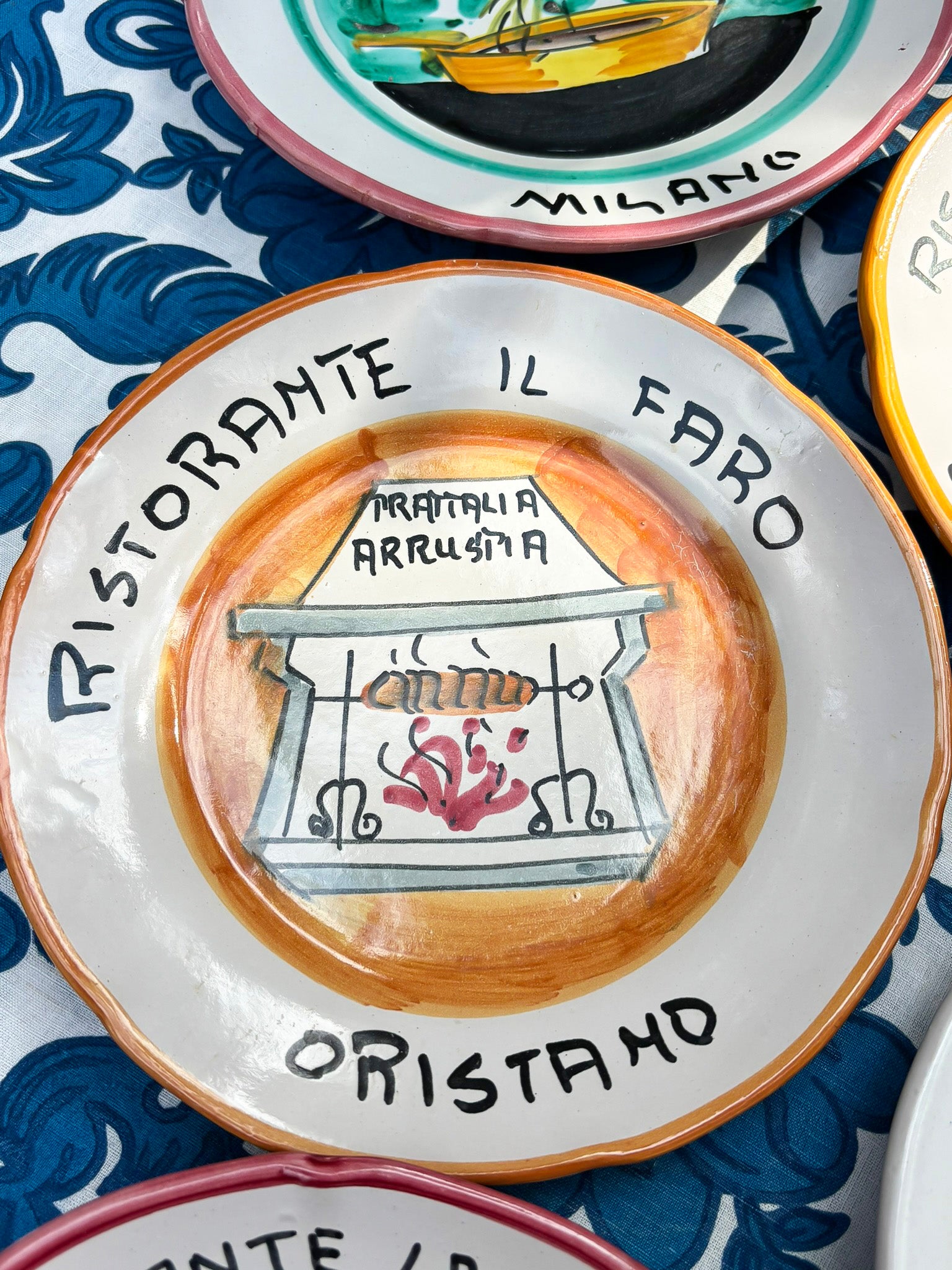 Vintage Buon Ricordo Plates | Authentic Italian Restaurant