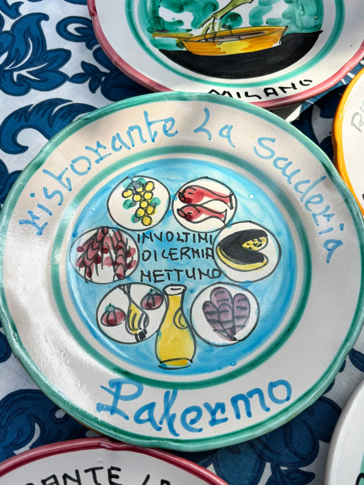 Vintage Buon Ricordo Plates | Authentic Italian Restaurant