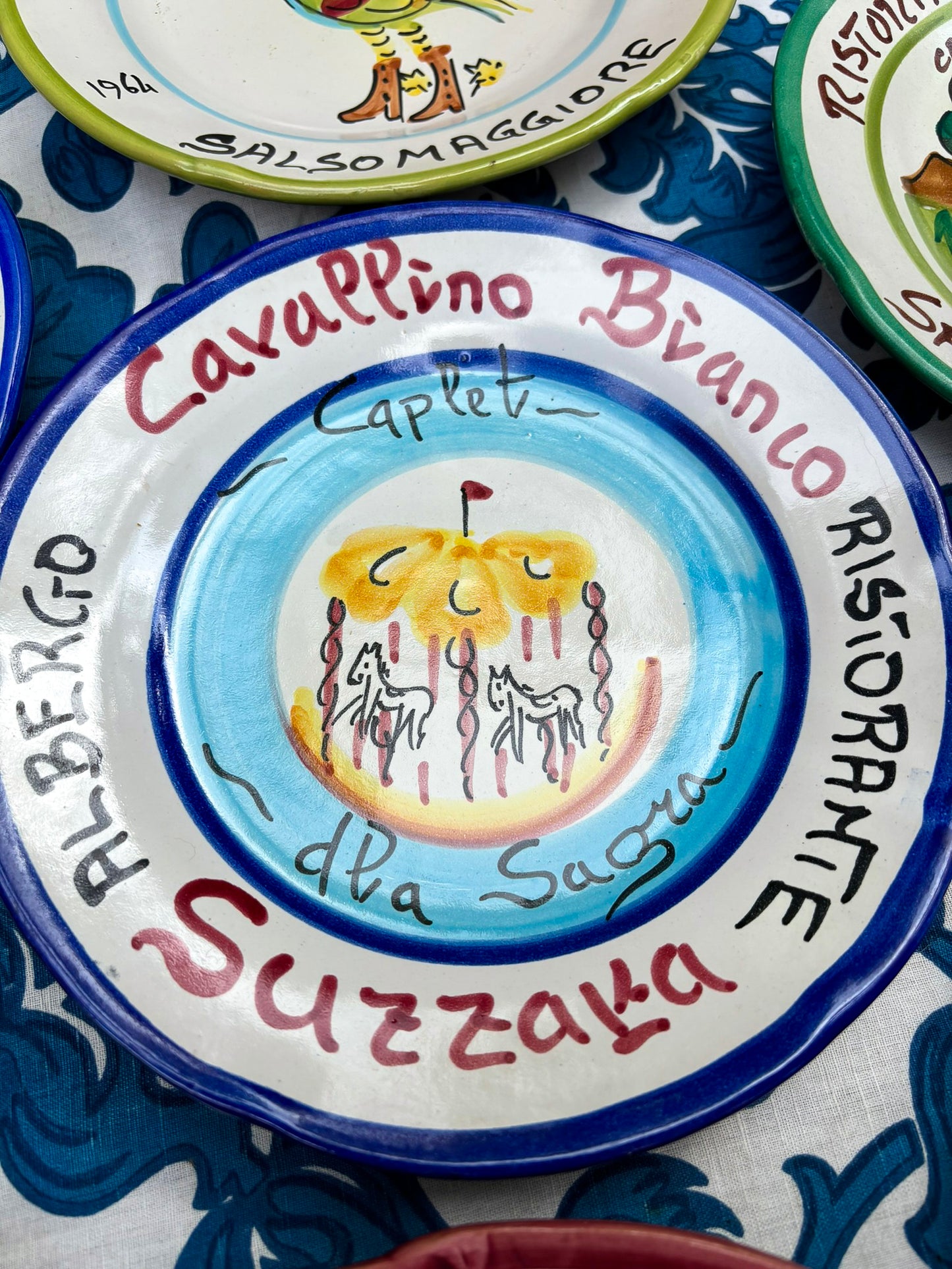Vintage Italian Restaurant Plates – Authentic Buon Ricordo Ceramics from Vietri sul Mare