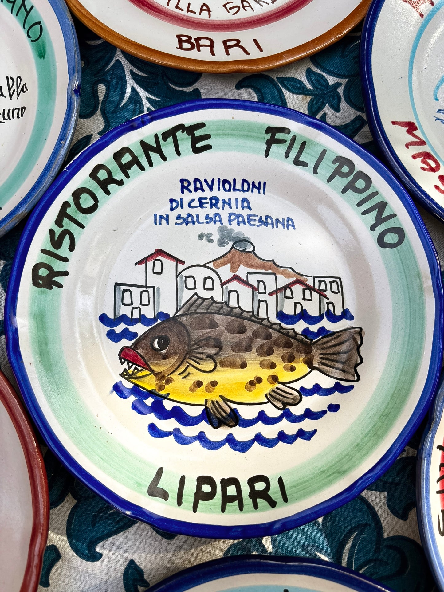 Vintage Italian Restaurant Plates – Authentic Buon Ricordo Ceramics from Vietri sul Mare