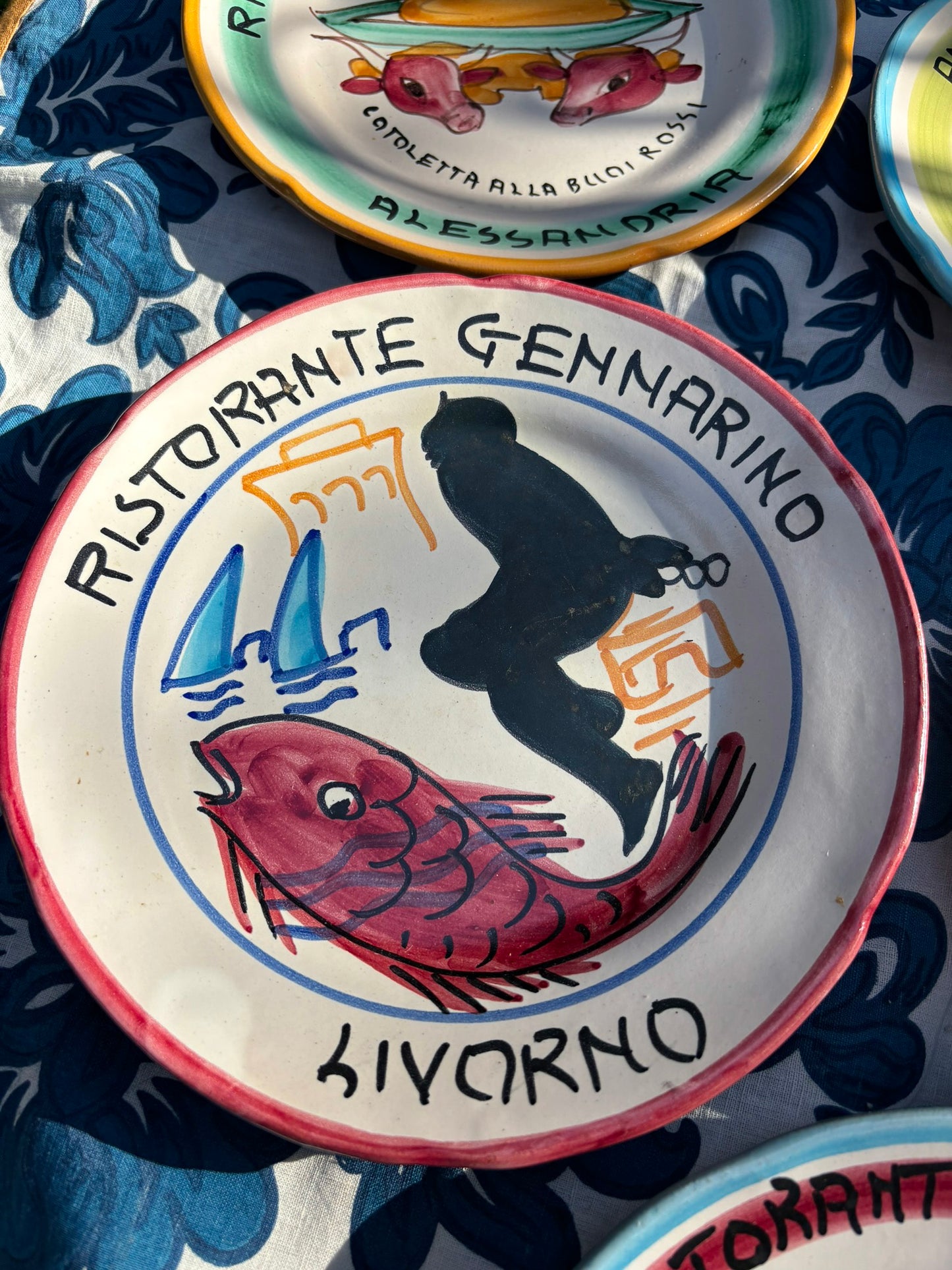 Vintage Italian Restaurant Plates – Authentic Buon Ricordo Ceramics from Vietri sul Mare
