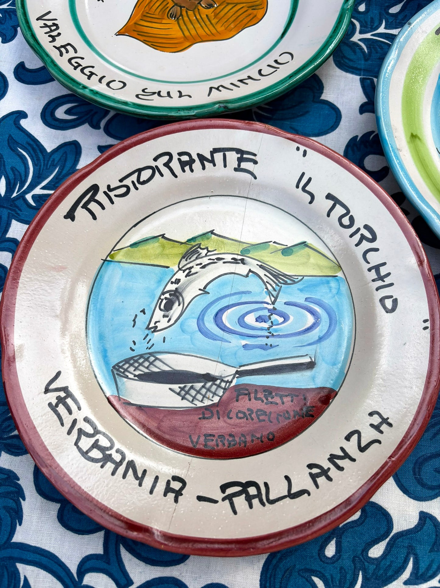 Vintage Italian Restaurant Plates – Authentic Buon Ricordo Ceramics from Vietri sul Mare