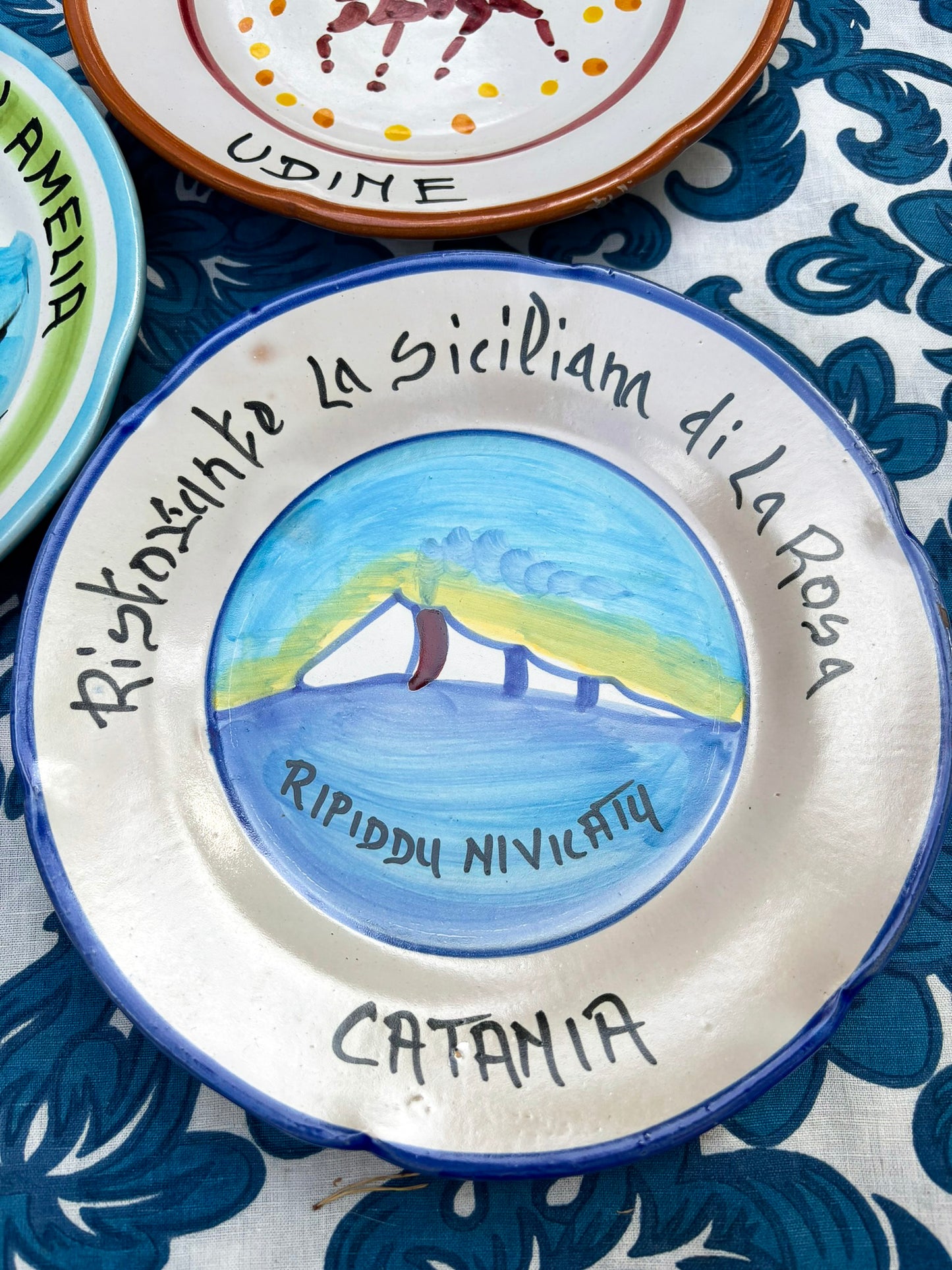 Vintage Italian Restaurant Plates – Authentic Buon Ricordo Ceramics from Vietri sul Mare