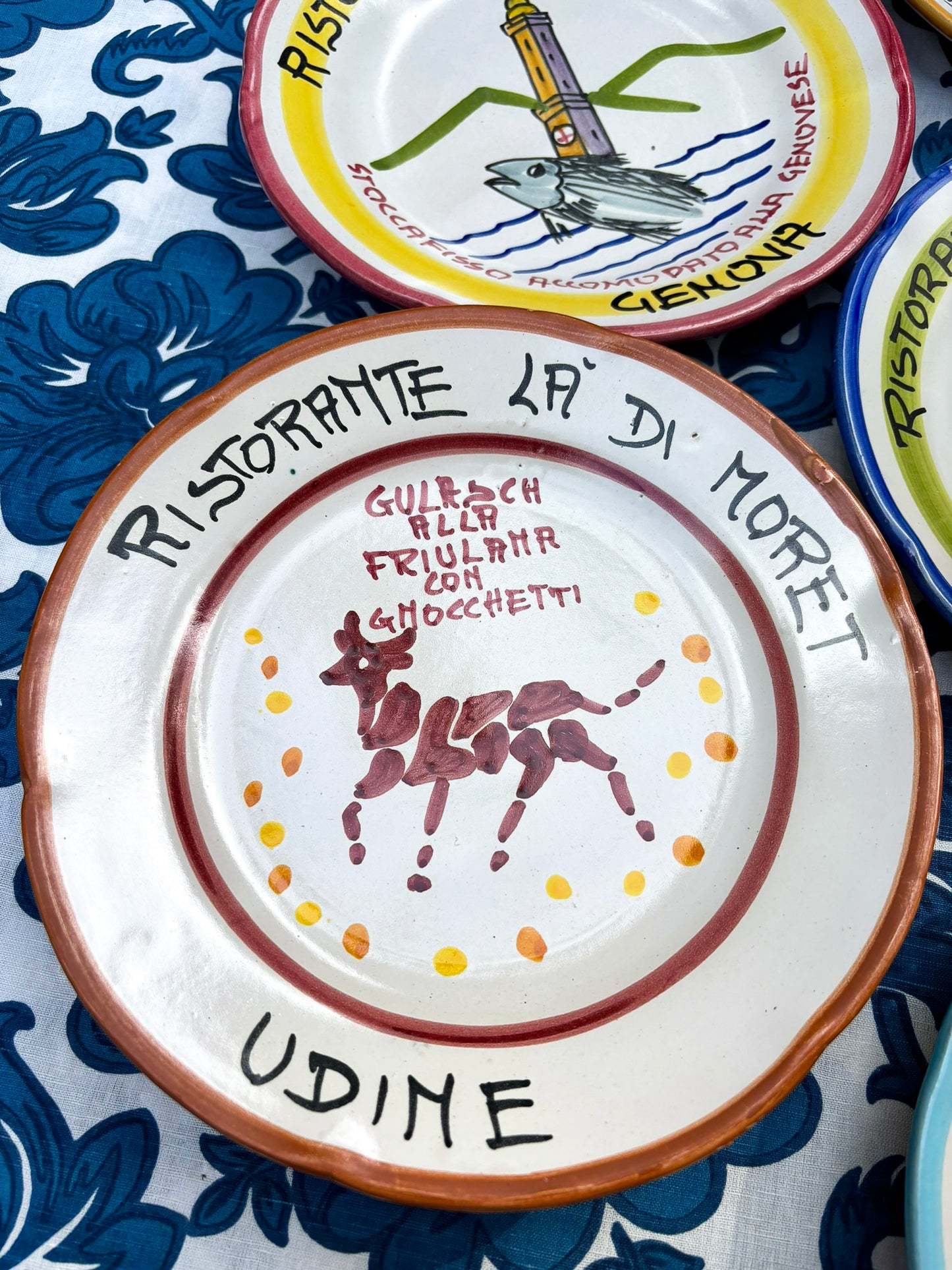 Vintage Italian Restaurant Plates – Authentic Buon Ricordo Ceramics from Vietri sul Mare