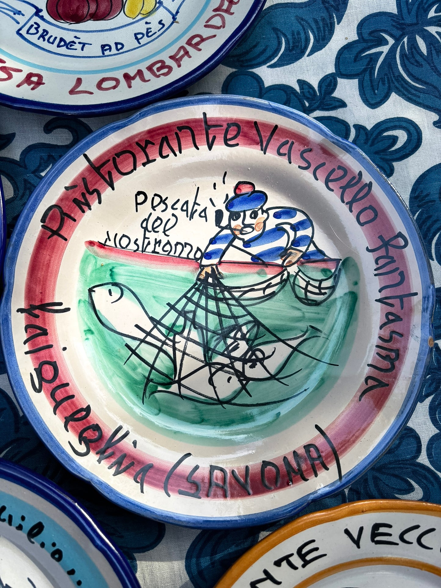 Vintage Italian Restaurant Plates – Authentic Buon Ricordo Ceramics from Vietri sul Mare