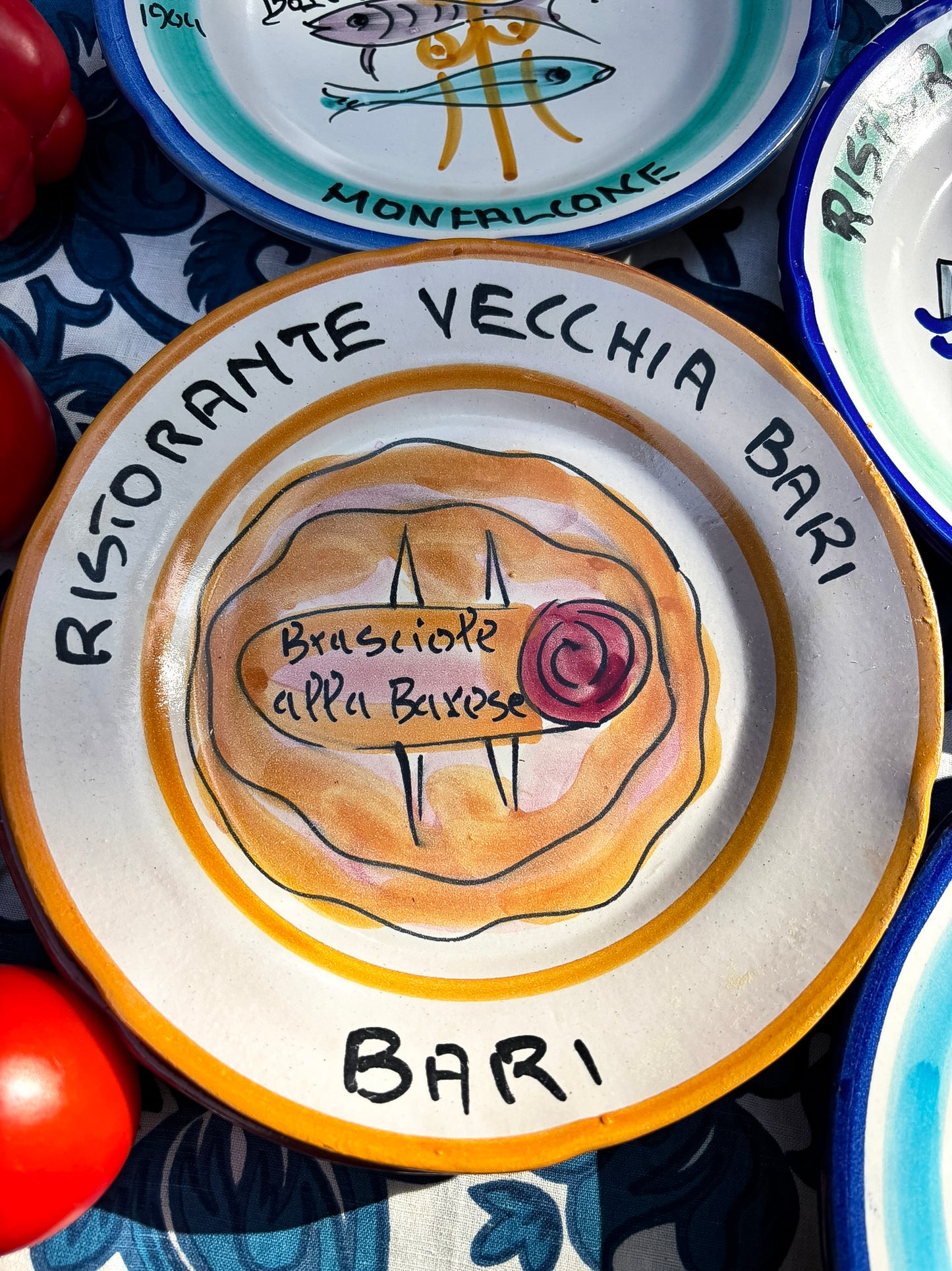 Vintage Italian Restaurant Plates – Authentic Buon Ricordo Ceramics from Vietri sul Mare