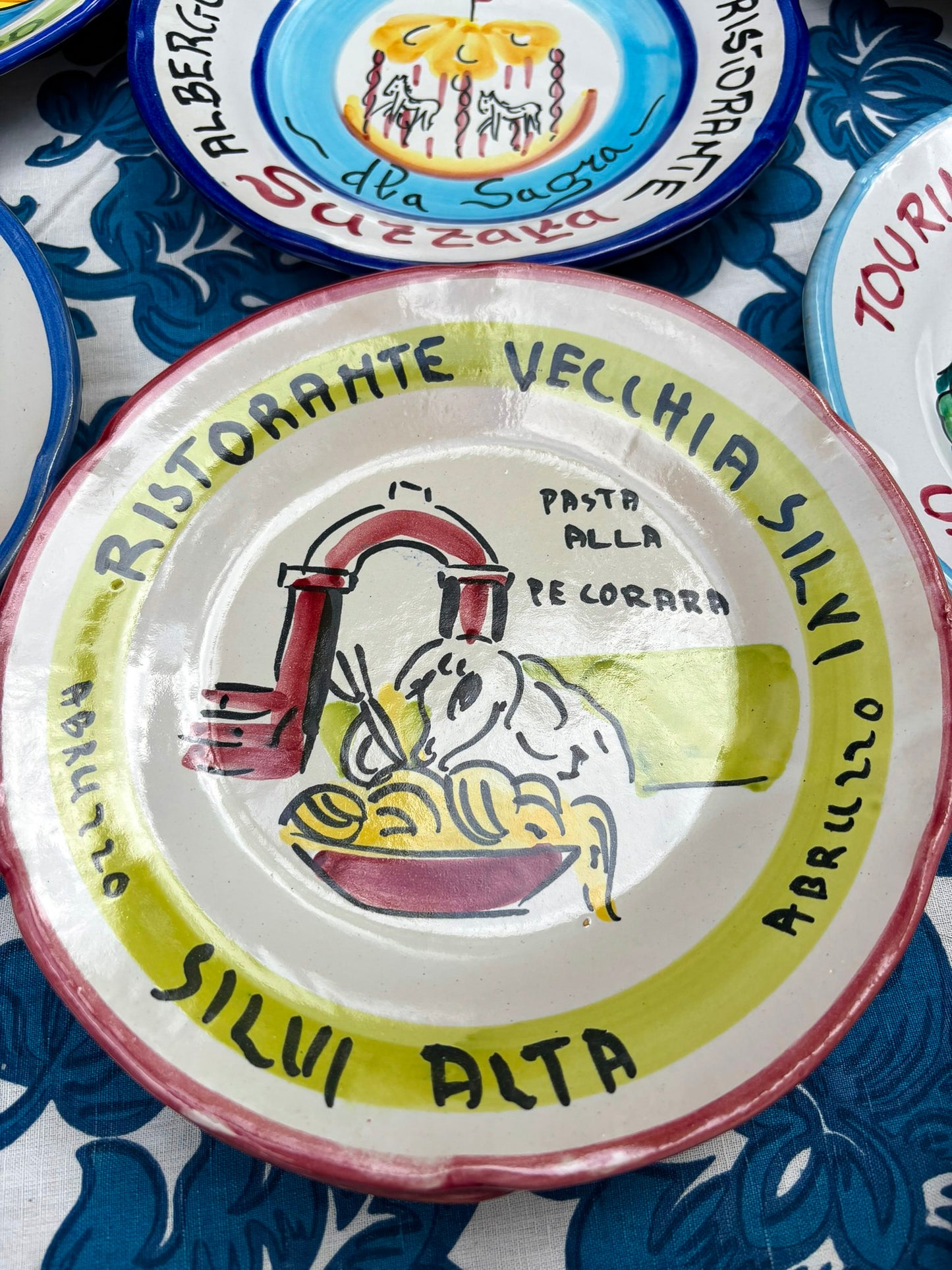 Vintage Italian Restaurant Plates – Authentic Buon Ricordo Ceramics from Vietri sul Mare