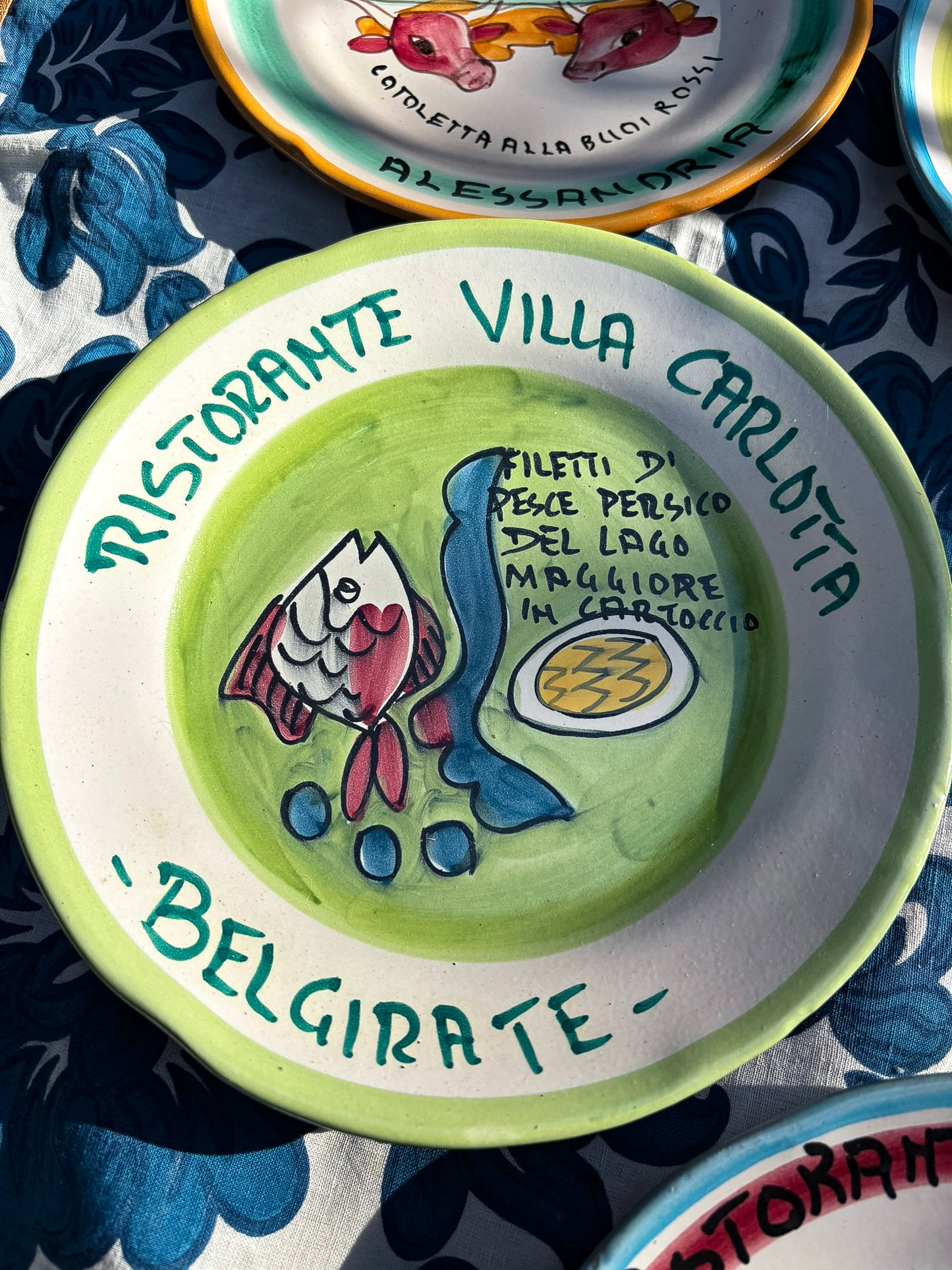 Vintage Italian Restaurant Plates – Authentic Buon Ricordo Ceramics from Vietri sul Mare