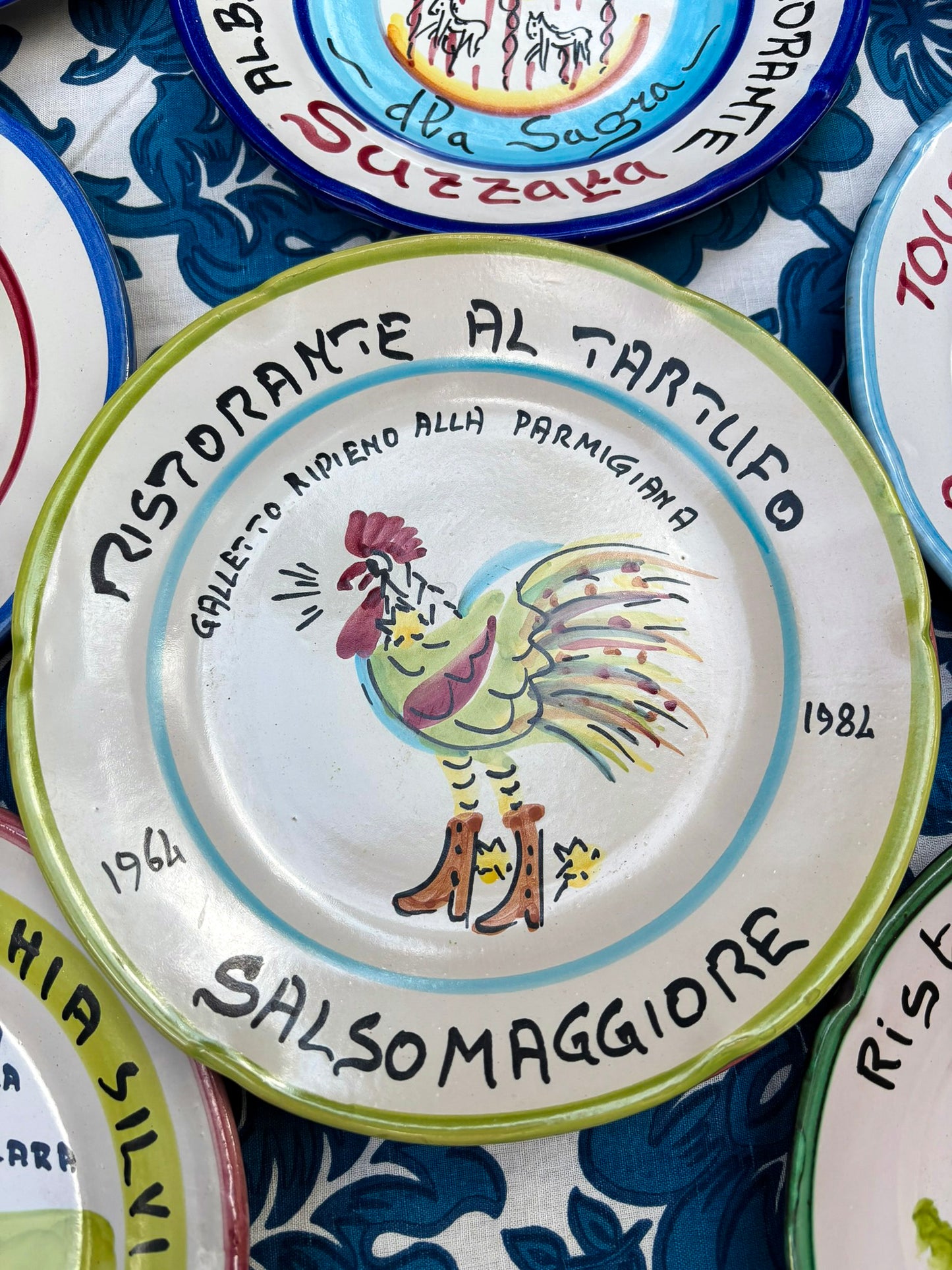 Vintage Italian Restaurant Plates – Authentic Buon Ricordo Ceramics from Vietri sul Mare