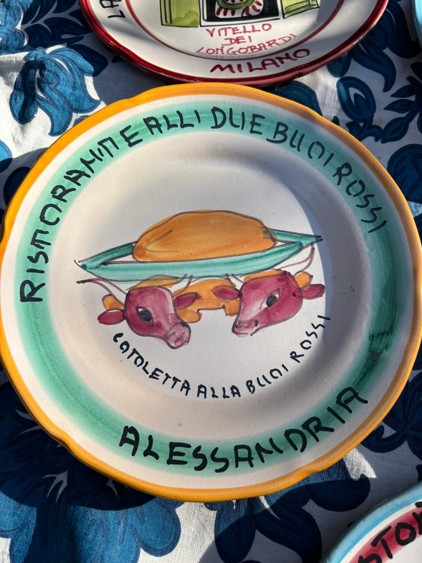 Vintage Italian Restaurant Plates – Authentic Buon Ricordo Ceramics from Vietri sul Mare