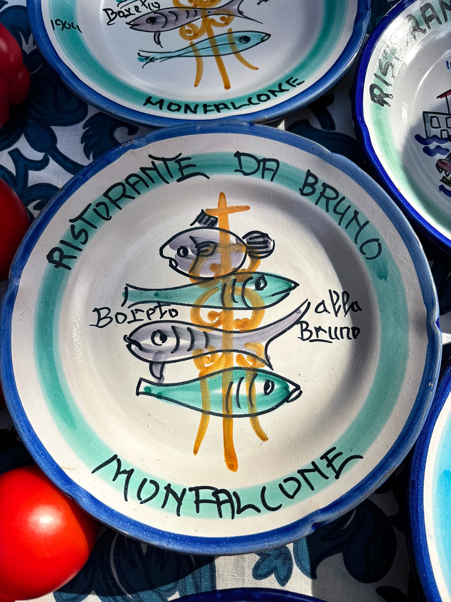 Vintage Italian Restaurant Plates – Authentic Buon Ricordo Ceramics from Vietri sul Mare