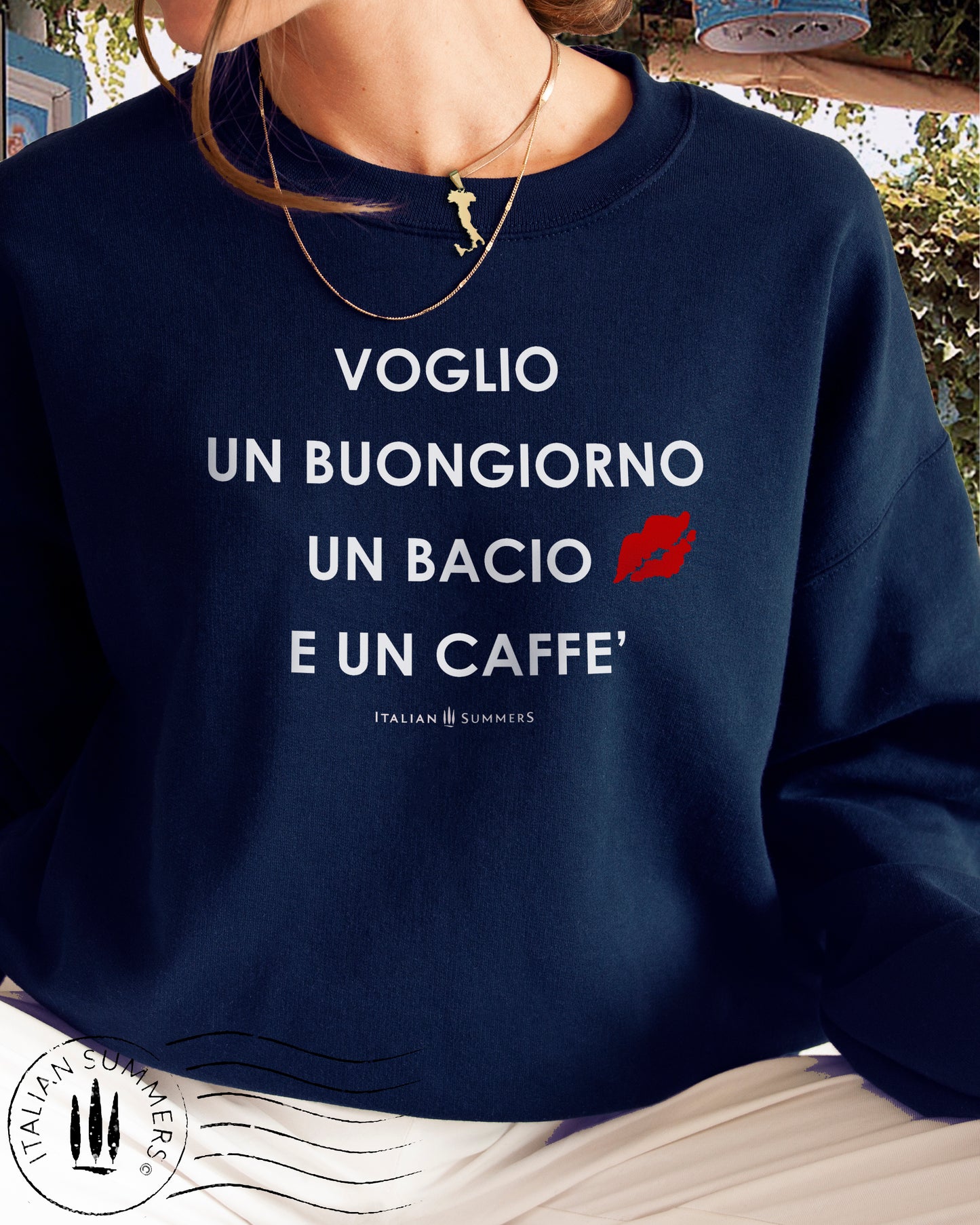 Sweatshirt VOGLIO un BUONGIORNO un BACIO e un CAFFE'