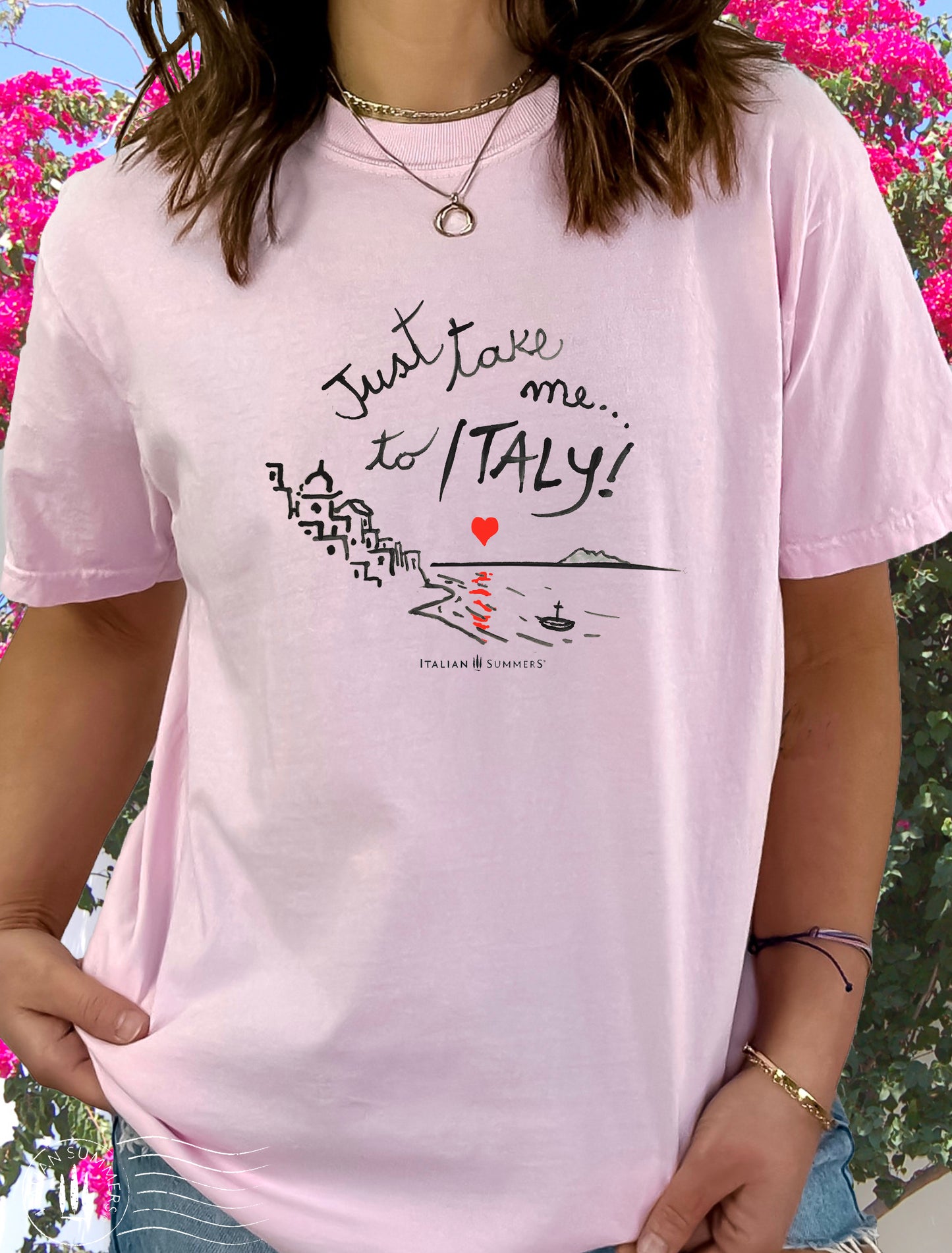 T Shirt  JUST TAKE ME TO ITALY - Amalfi coast village