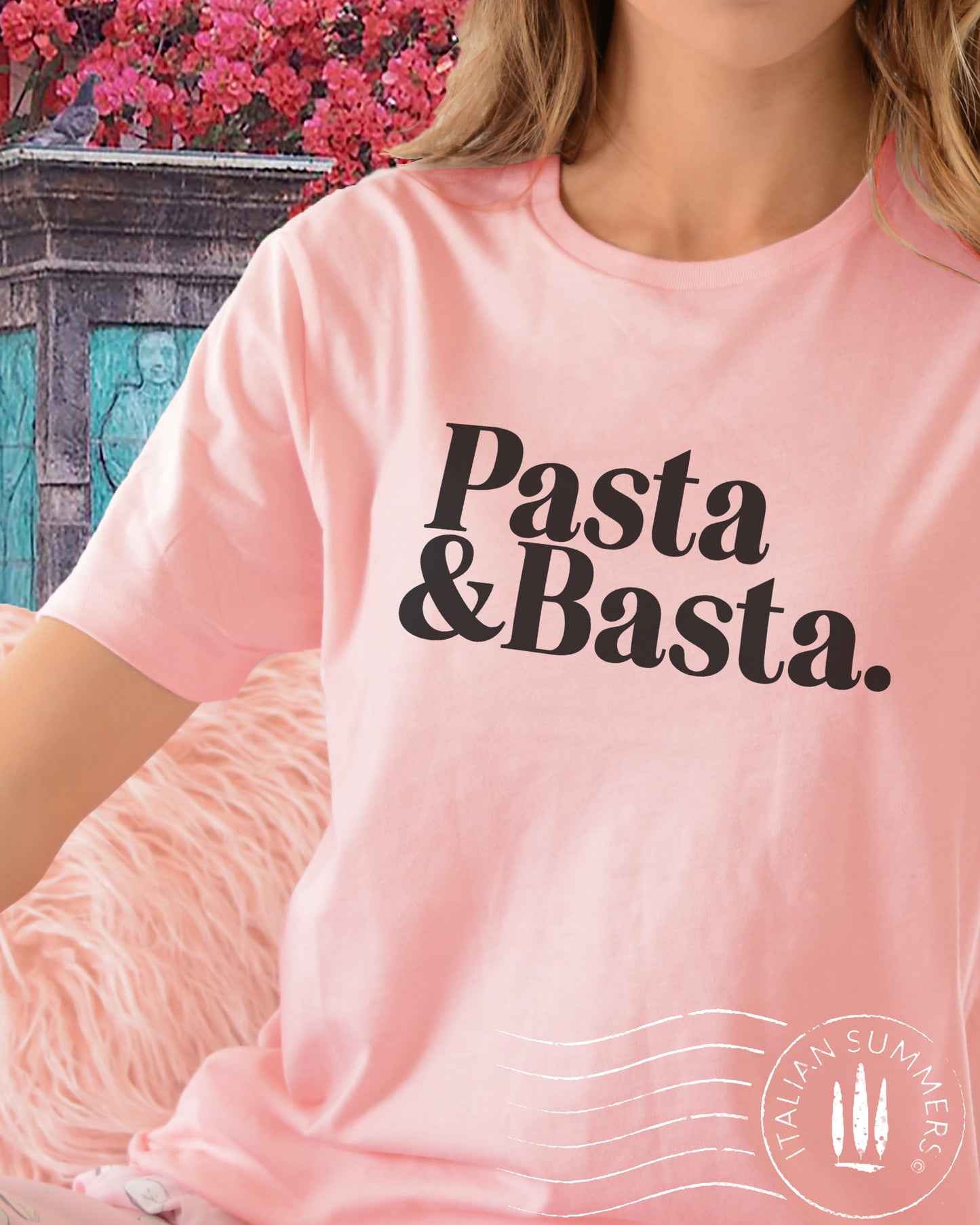 T Shirt PASTA e BASTA  Italy inspired t-shirt by Italian Summers