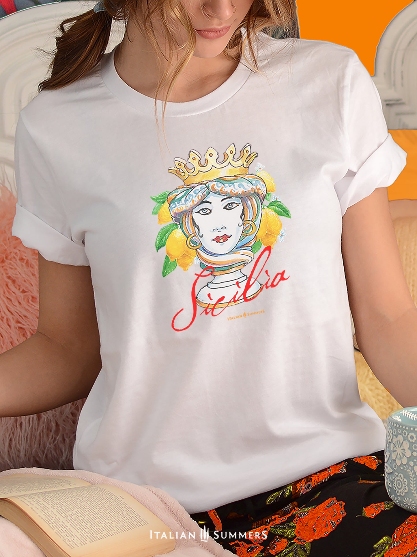 T Shirt SICILIAN QUEEN, Sicilian Heritage, Sicilia bedda