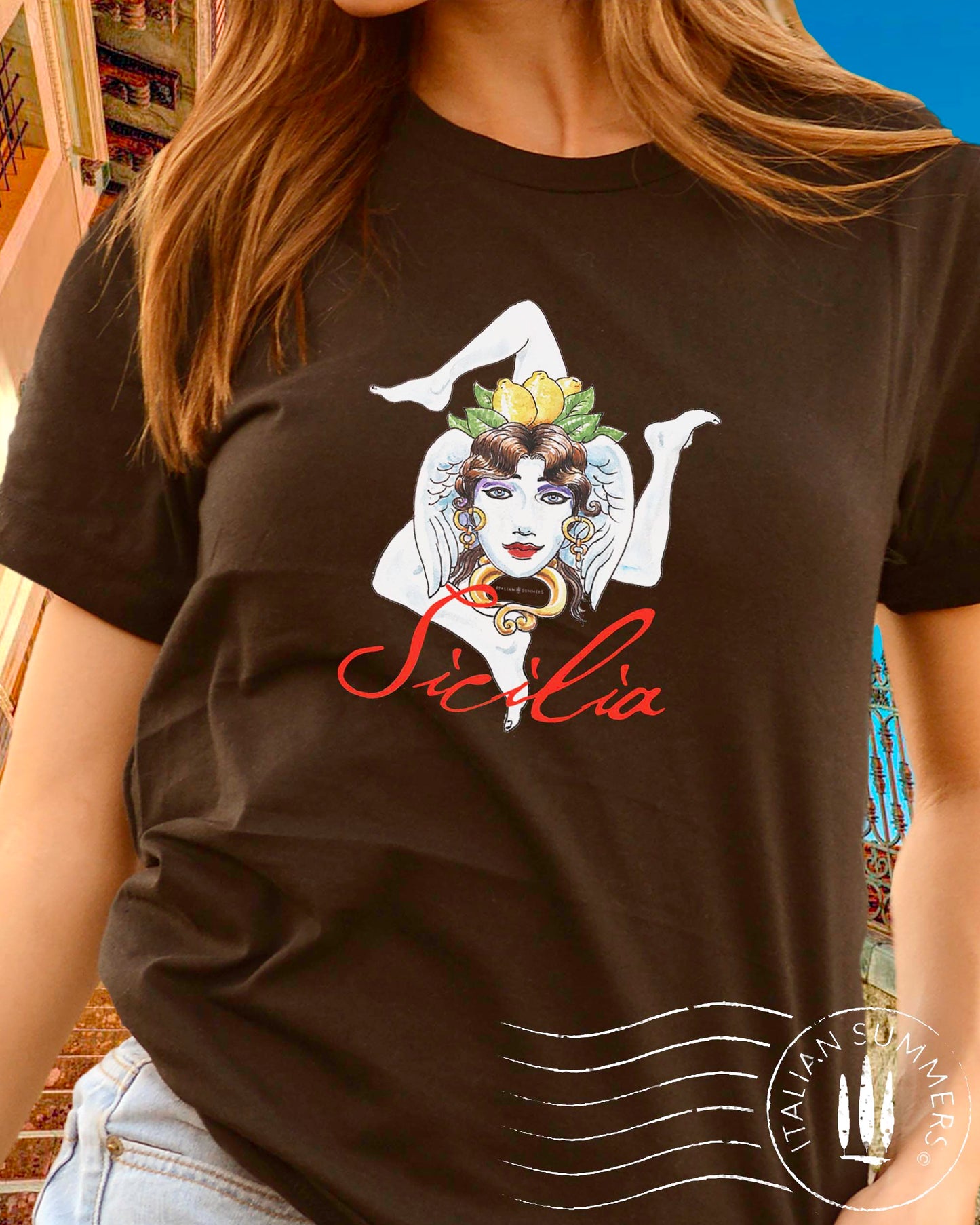 T Shirt TRINACRIA , the symbol of Sicily, Sicilian pride, Sicilia bedda.