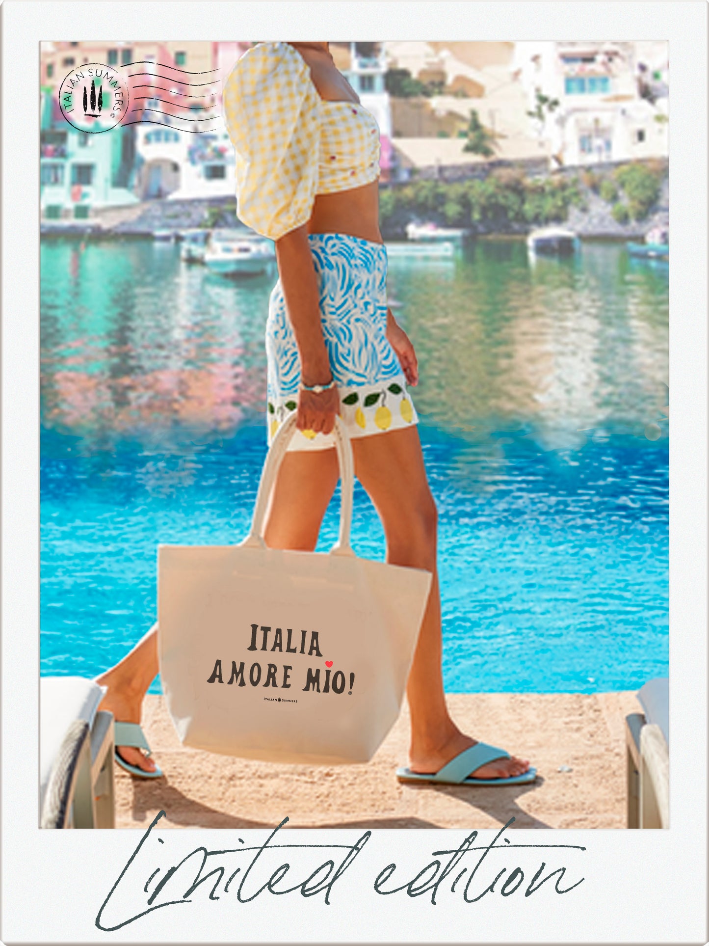 Italy Tote Bag ITALIA AMORE MIO, beach shopper