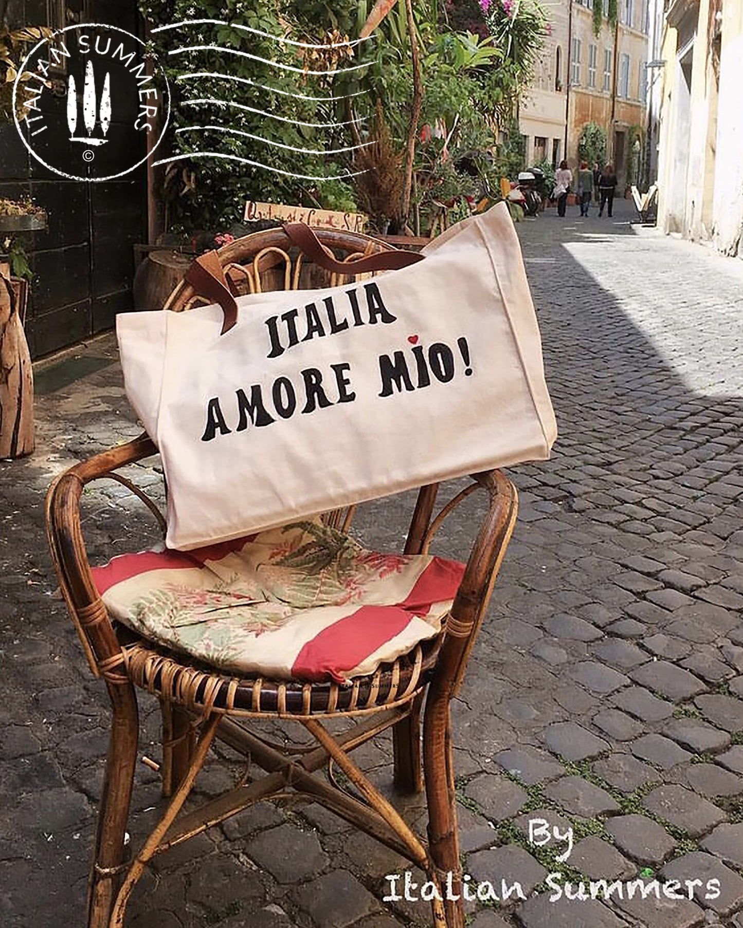 Italy Tote Bag ITALIA AMORE MIO, beach shopper