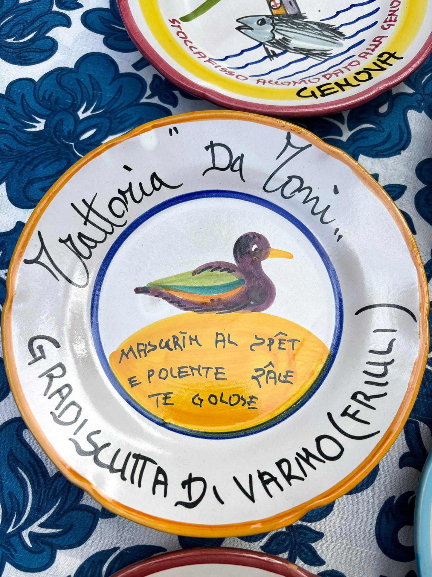 Vintage Italian Restaurant Plates – Authentic Buon Ricordo Ceramics from Vietri sul Mare