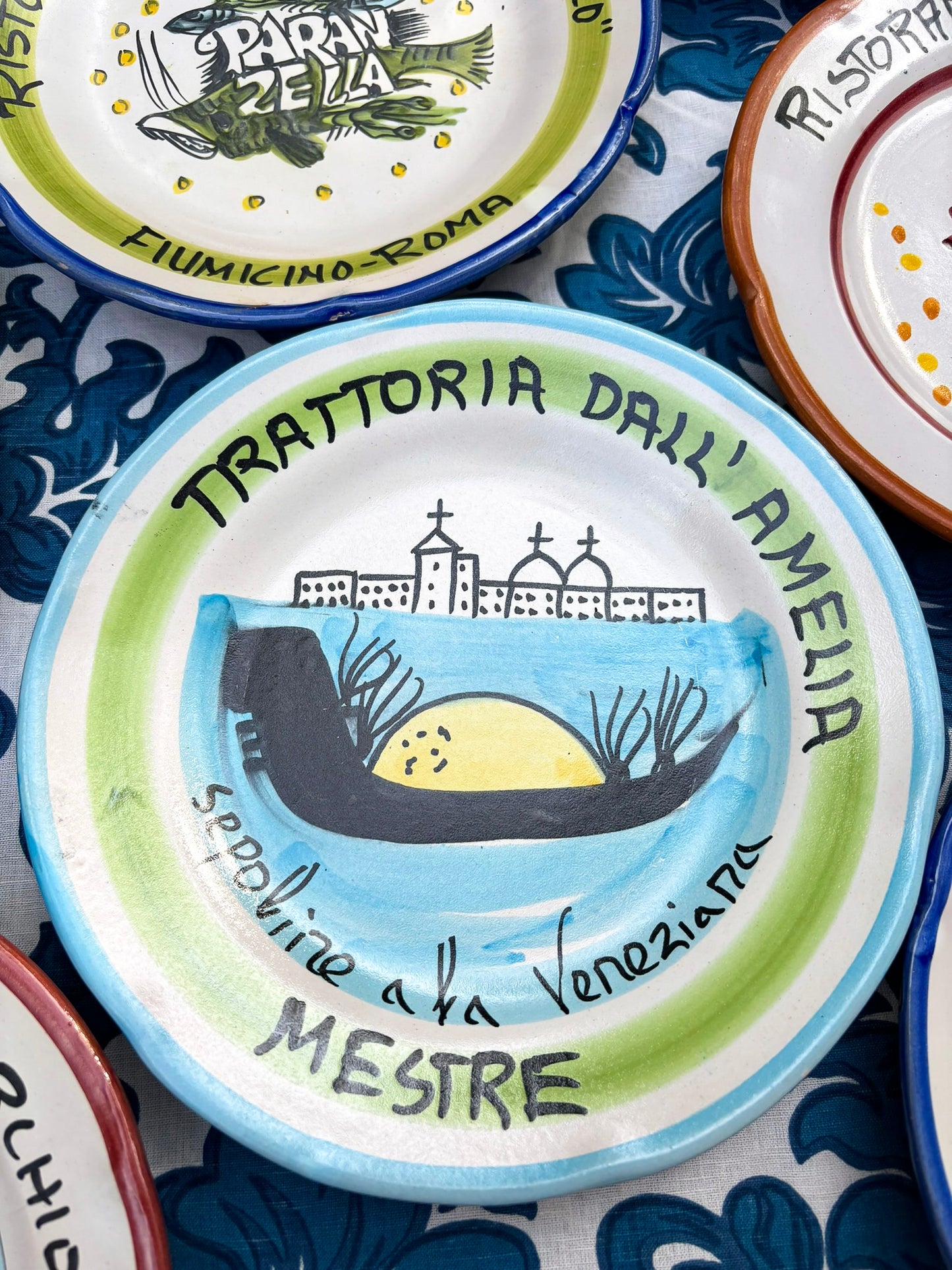 Vintage Italian Restaurant Plates – Authentic Buon Ricordo Ceramics from Vietri sul Mare