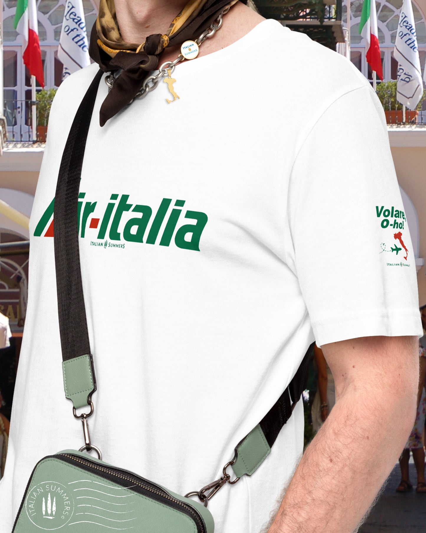 T shirt AIR ITALIA, Italy traveler, Italian voyage, Italy retro airline design, Volare, o-ho! buon viaggio!