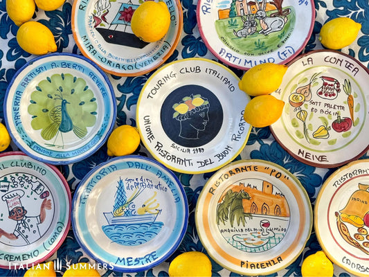 Vintage Italian Restaurant Plates – Authentic Buon Ricordo Ceramics from Vietri NEW IN 15-3