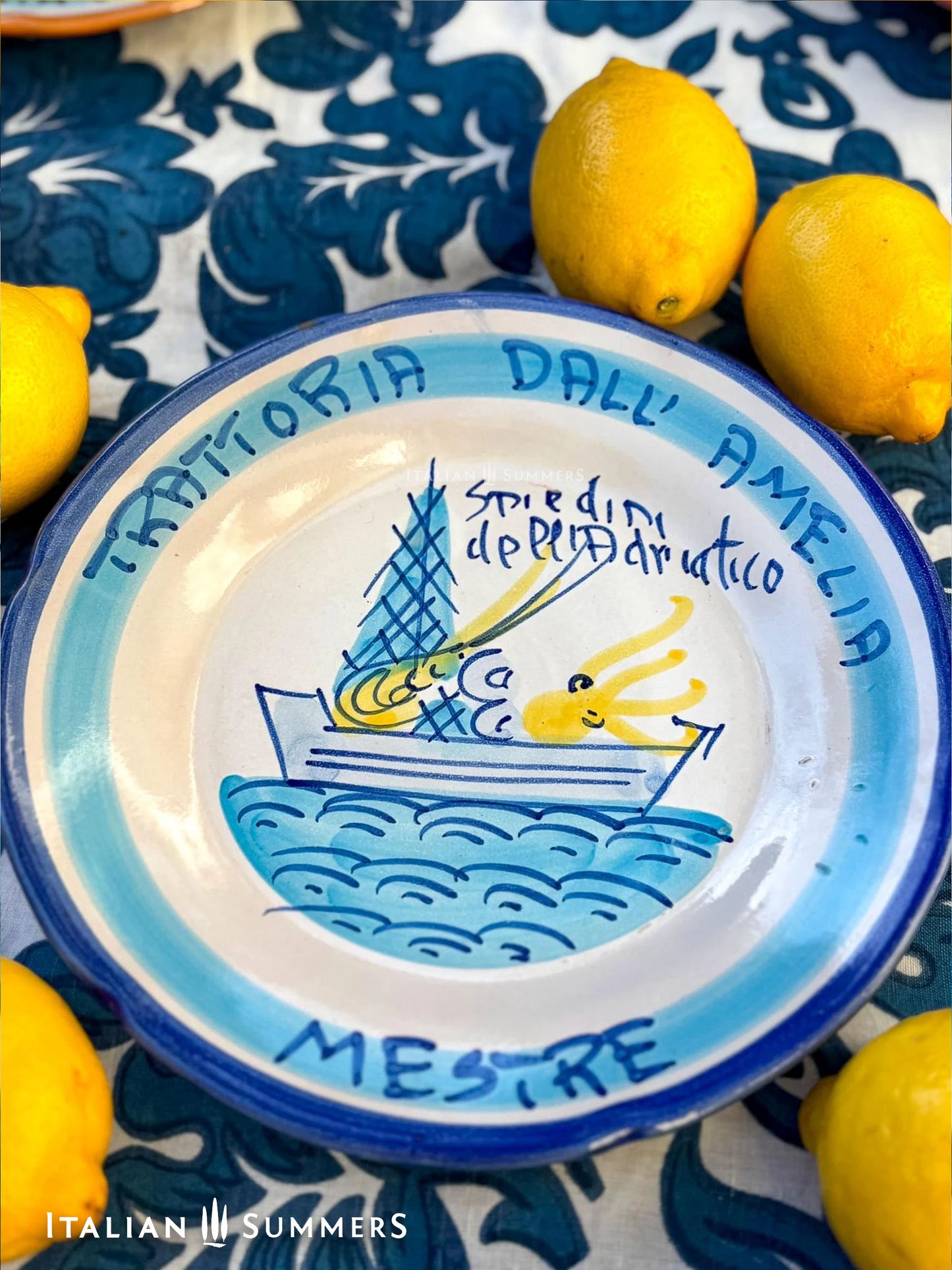 Vintage Italian Restaurant Plates – Authentic Buon Ricordo Ceramics from Vietri NEW IN 15-3