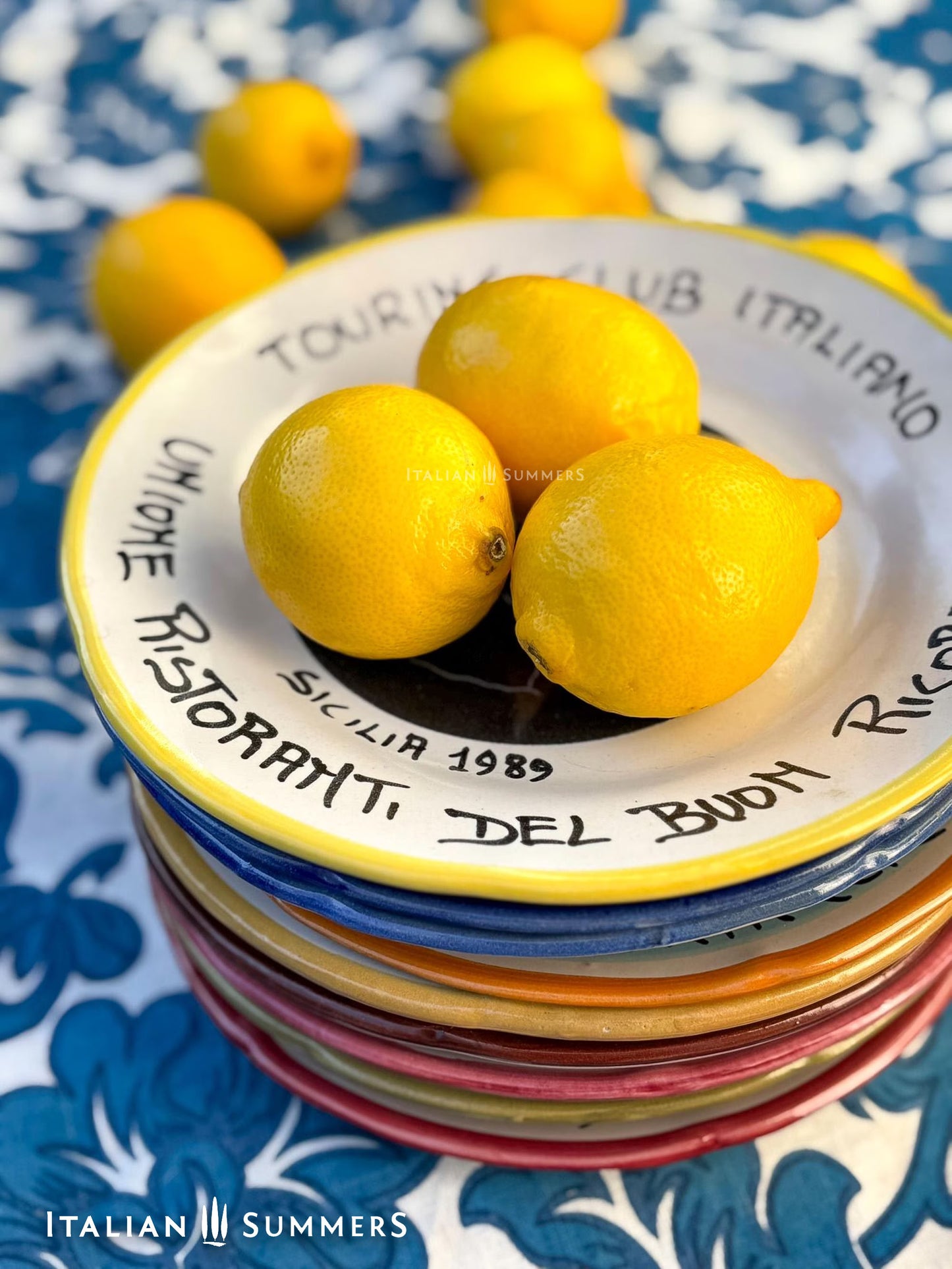 Vintage Italian Restaurant Plates – Authentic Buon Ricordo Ceramics from Vietri NEW IN 15-3