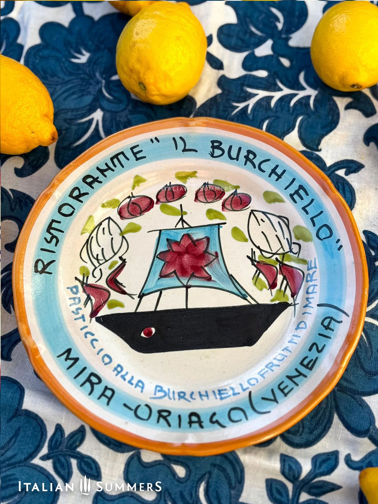 Vintage Italian Restaurant Plates – Authentic Buon Ricordo Ceramics from Vietri NEW IN 15-3