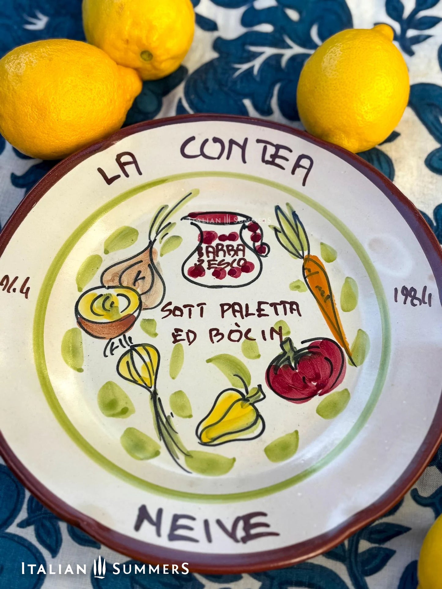 Vintage Italian Restaurant Plates – Authentic Buon Ricordo Ceramics from Vietri NEW IN 15-3