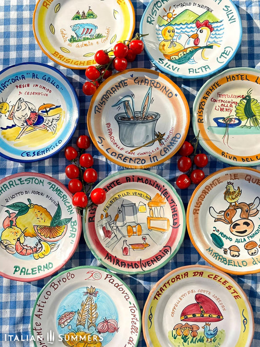 Vintage Italian Restaurant Plates – Authentic Buon Ricordo Ceramics from Vietri NEW IN 15-3