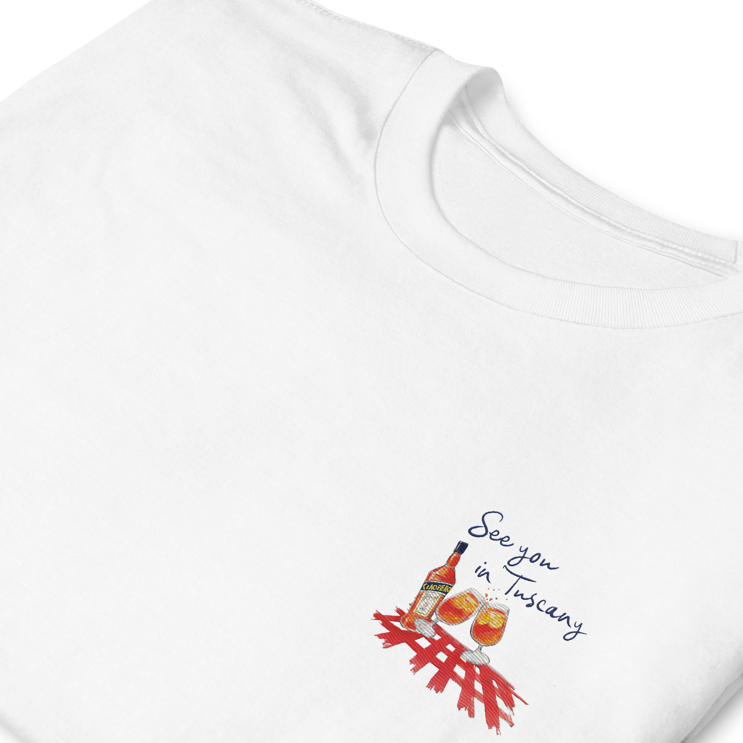 See you in Tuscany Italy embroidered t-shirt by Italian Summers