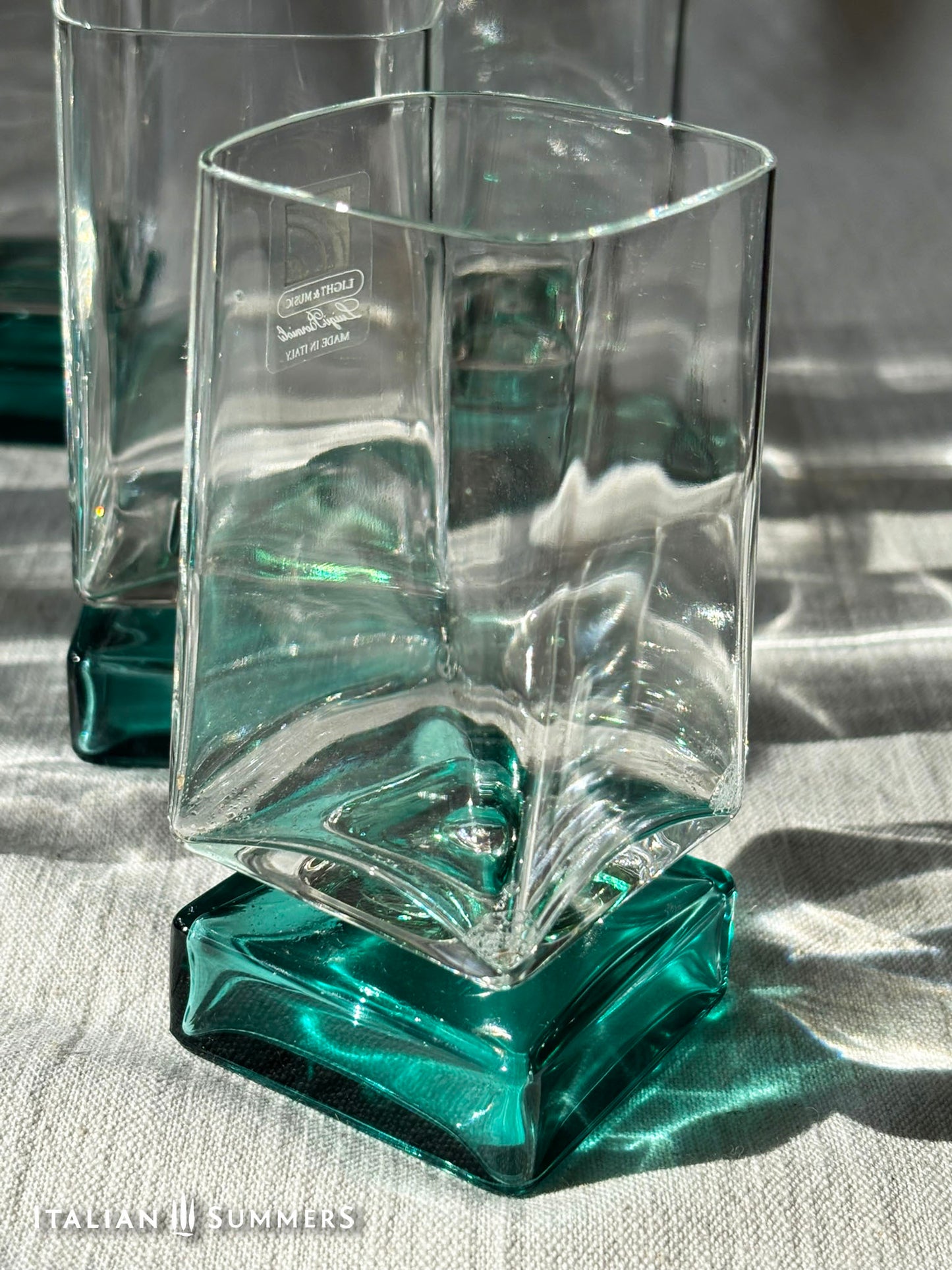 Vintage Italian  glass tumblers : Luigi Bormioli Monet Series, Set of 6