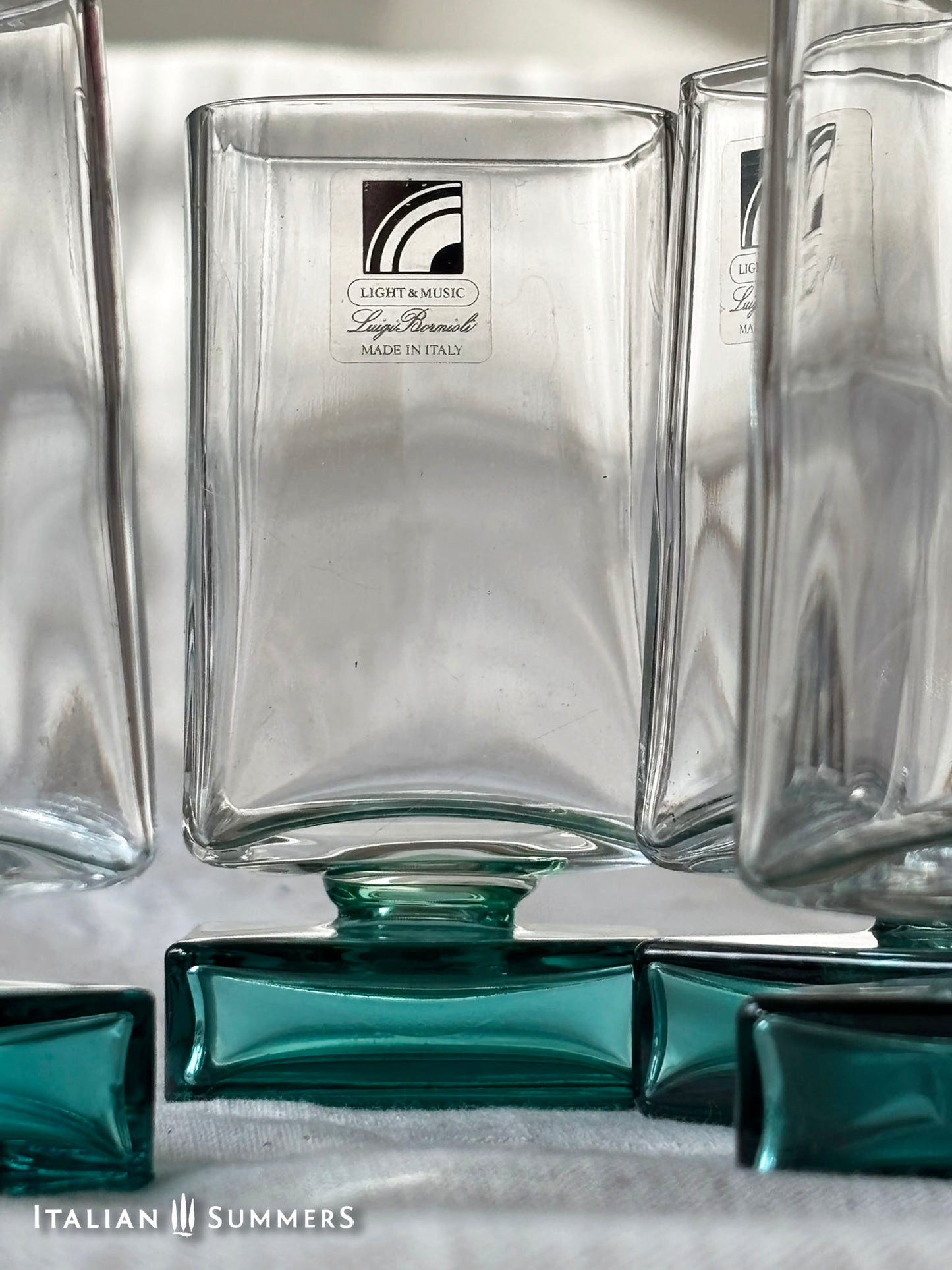 Vintage Italian  glass tumblers : Luigi Bormioli Monet Series, Set of 6
