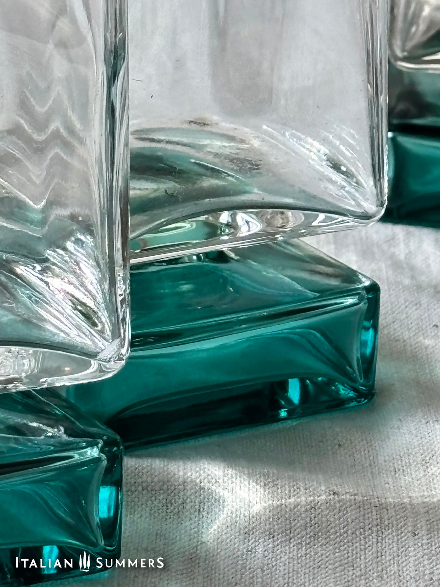 Vintage Italian  glass tumblers : Luigi Bormioli Monet Series, Set of 6