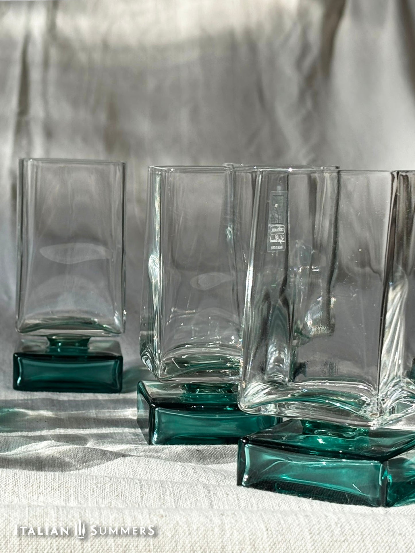 Vintage Italian  glass tumblers : Luigi Bormioli Monet Series, Set of 6