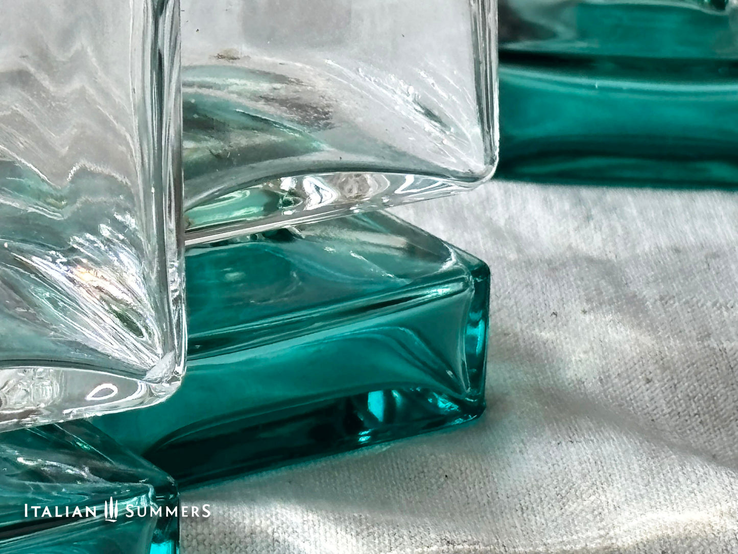 Vintage Italian  glass tumblers : Luigi Bormioli Monet Series, Set of 6